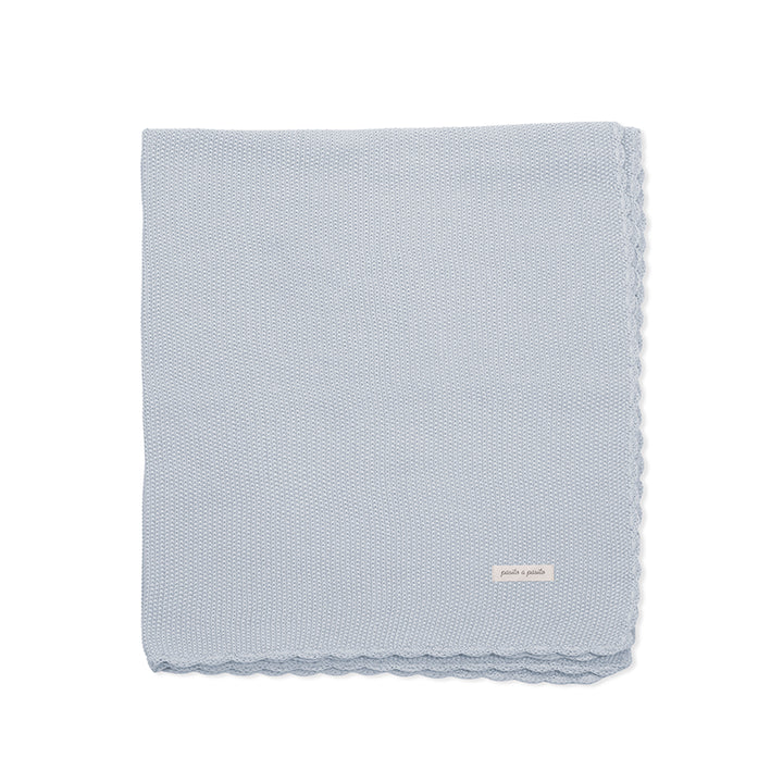 PasitoaPasito | Coperta Neonati | Tricot | Col. Blue