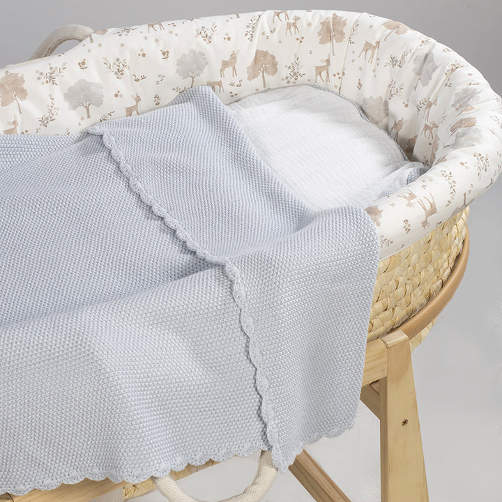 PasitoaPasito | Coperta Neonati | Tricot | Col. Blue