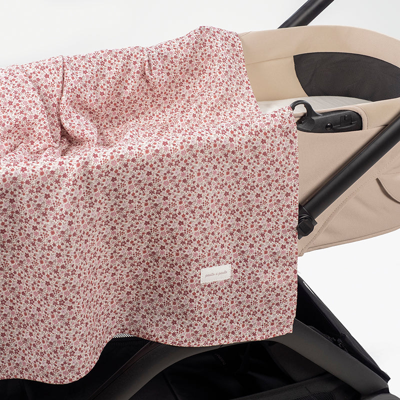 PasitoaPasito | Lenzulo Angoli Carrozina + Mussola | Cherry | Fiori