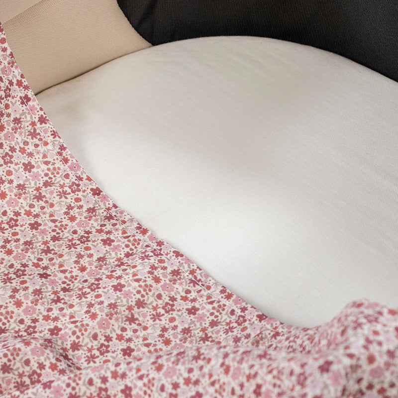 PasitoaPasito | Lenzulo Angoli Carrozina + Mussola | Cherry | Fiori