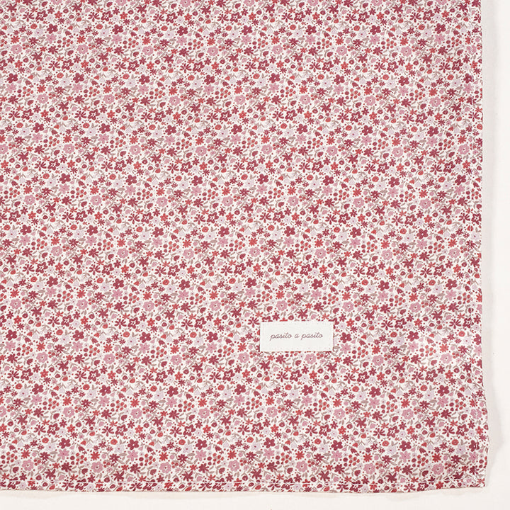 PasitoaPasito | Lenzulo Angoli Carrozina + Mussola | Cherry | Fiori