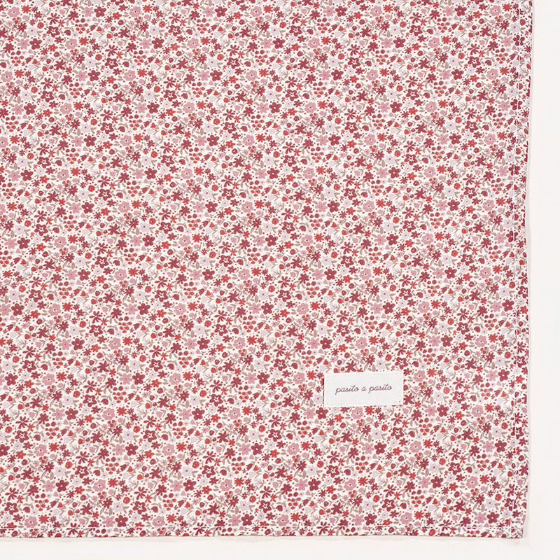 PasitoaPasito | Set 2 Mussole 70x70 | Cherry | Fiori