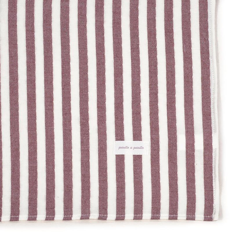 PasitoaPasito | Set 2 Mussole 70x70 | Cherry | Stripes