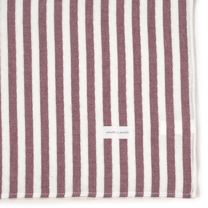 PasitoaPasito | Set 2 Mussole 70x70 | Cherry | Stripes