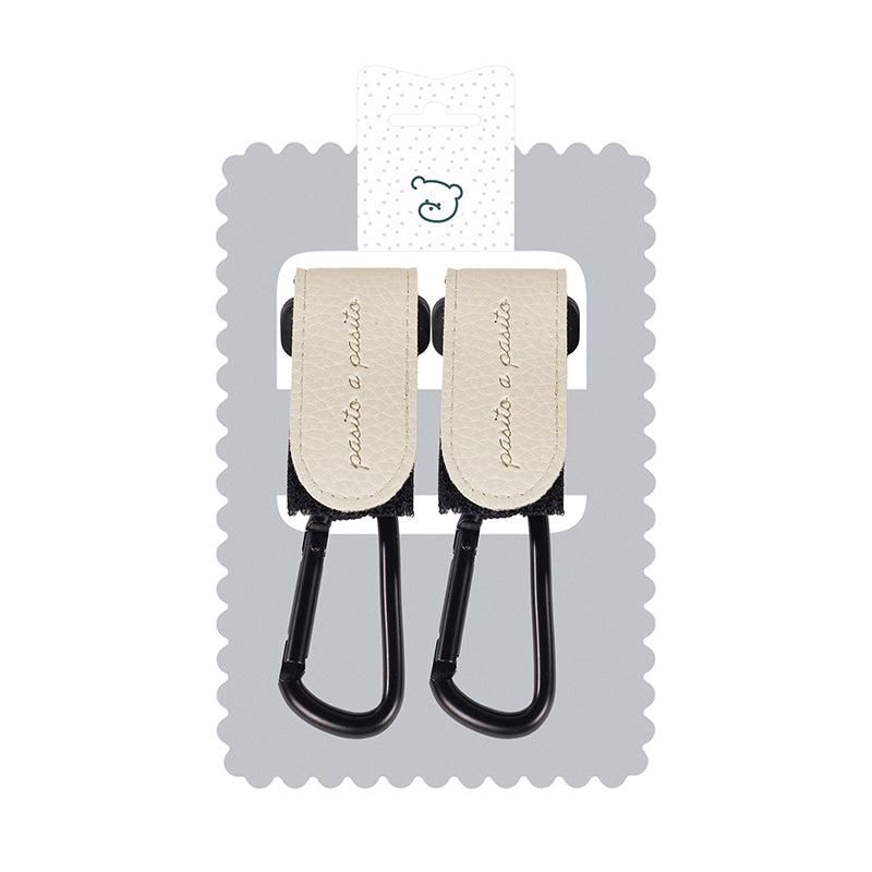 PasitoaPasito | Set 2 Ganci Passeggino | Icon | Col. Cream