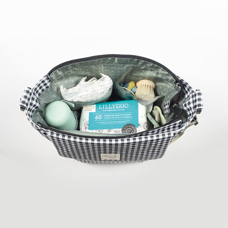 WalkingMum | Borsa Fasciatoio | I Love Vichy | Col. Nero